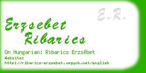 erzsebet ribarics business card